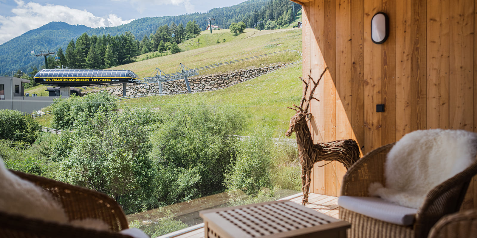 Chalet Ortles - Ausblick auf die Talstation Schöneben