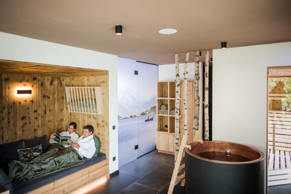 Chalet Ortles - Originelles Kältebecken im Wellnessbereich