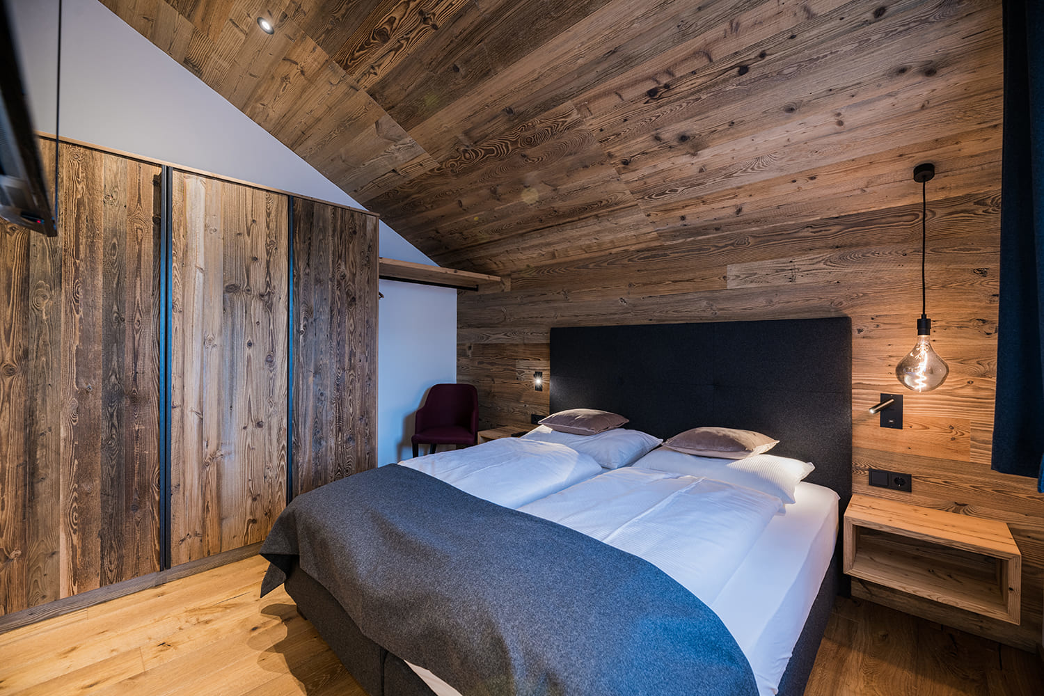 Chalet Ortles - Schlafzimmer mit Doppelbett